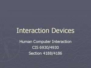 Pointing devices in hci