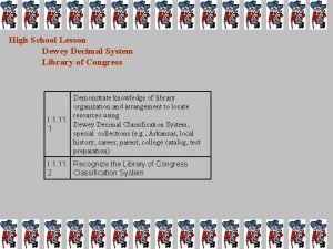 Library of congress vs dewey