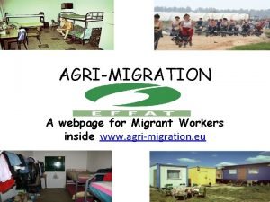 AGRIMIGRATION WEBSITE A webpage for Migrant Workers inside