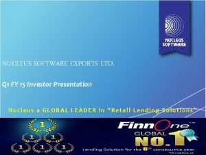 NUCLEUS SOFTWARE EXPORTS LTD Q 1 FY 15