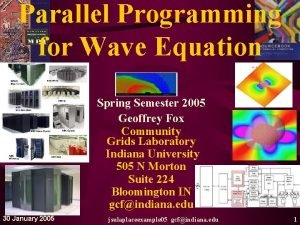 Parallel Programming for Wave Equation Spring Semester 2005