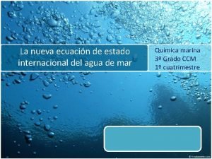 Densidad del agua