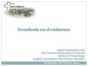 Trombosis en el embarazo