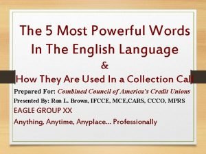 Most powerful words in the english language