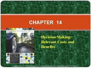 Relevant cost for decision making exercises