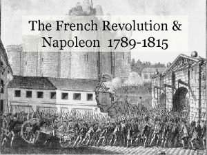 The French Revolution Napoleon 1789 1815 Revolution Threatens