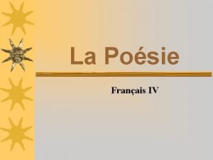 La Posie Franais IV Vocabulaire la posie poetry