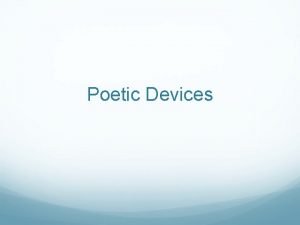 Main poetic devices