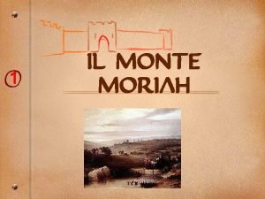 Monte moriah gerusalemme