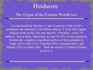 Where does hinduism originate from