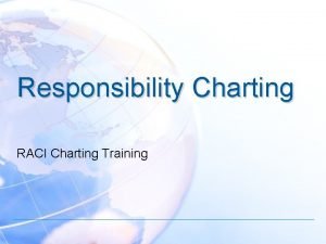 Responsibility Charting RACI Charting Training Training Objectives After