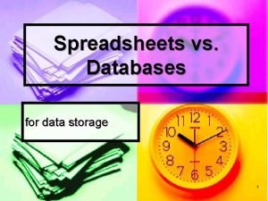 Spreadsheet vs database
