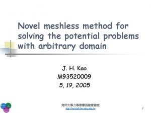 Novel meshless method for solving the potential problems