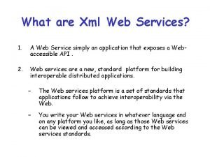 Web services in xml