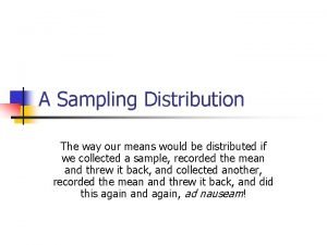 Standard error for sampling distribution