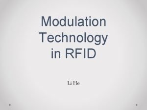 Rfid modulation techniques