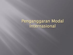 Penganggaran modal internasional