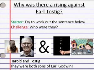 The rising against earl tostig