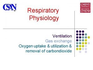 Respiratory Physiology Ventilation Gas exchange Oxygen uptake utilization