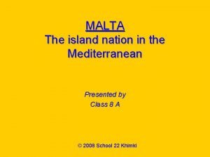 Mediterranean island nation
