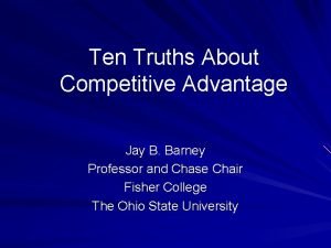 Jay barney competitive advantage