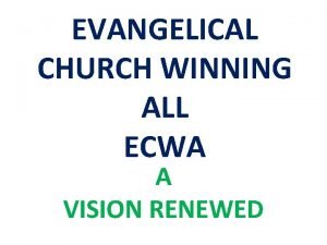 Mission and vision of ecwa