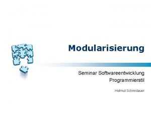 Modularisierung software