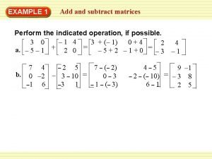Subtract matrices calculator