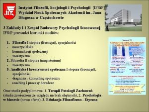 Instytut Filozofii Socjologii i Psychologii IFSi P Wydzia