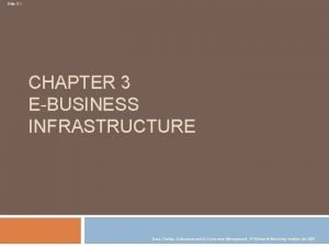 E business infrastructure components