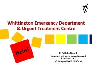 Whittington emergency department