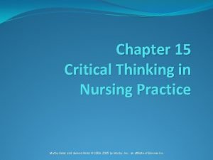Fundamentals of nursing chapter 15 critical thinking Fundamentals of nursing chapter 15 critical thinking