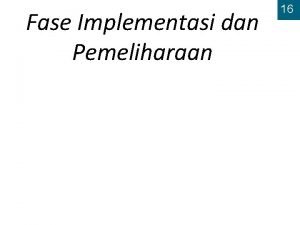 Fase implementasi