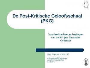 Post kritische geloofsschaal