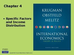 Chapter 4 Specific Factors and Income Distribution Copyright
