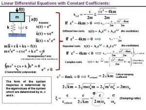 Differential equation for deflection
