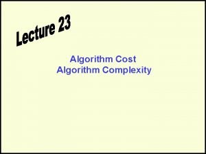 Algorithm complexity