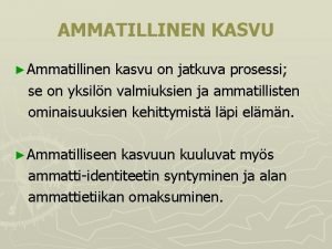 Ammatillinen kasvu