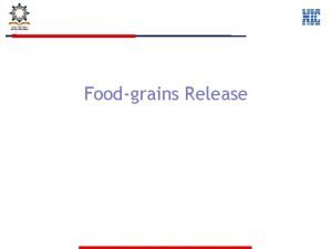 Foodgrains Release From CentreMinistry to State Menu Menu