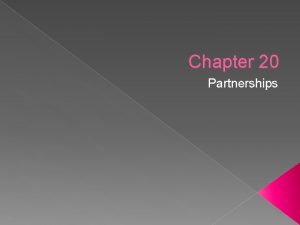 Chapter 20 Partnerships Taxable Entities In Canada Income