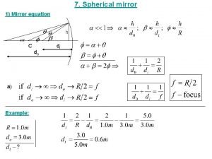 Single concave spherical mirrors produce images that Single concave spherical mirrors produce images that