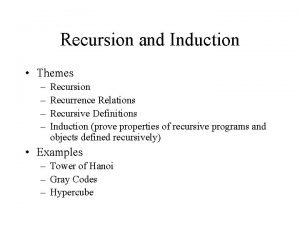 Recursion code Recursion code