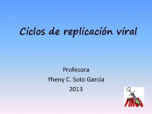 Ciclos de replicacin viral Profesora Yheny C Soto