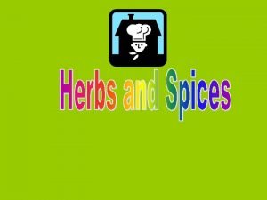 Section 16-2 herbs and spices answers