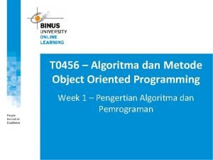 T 0456 Algoritma dan Metode Object Oriented Programming