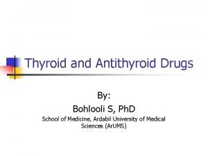 Antithyroid drugs