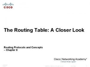 Routing table structure