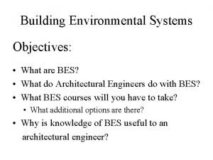 Building environmental systems