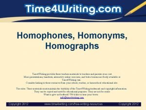 Homographs examples
