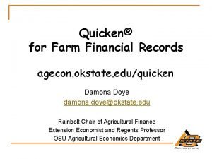 Quicken farm accounting